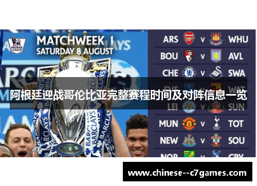 阿根廷迎战哥伦比亚完整赛程时间及对阵信息一览